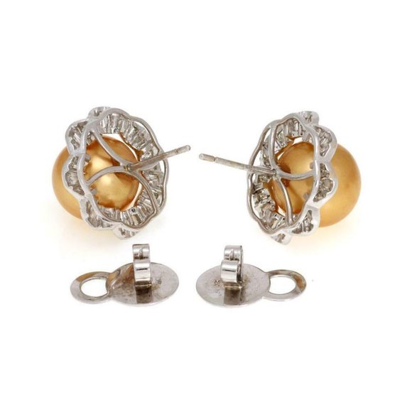 Estate 3.00ct Diamond South Sea Pearl 14kGold Ring - Picture 4 of 4